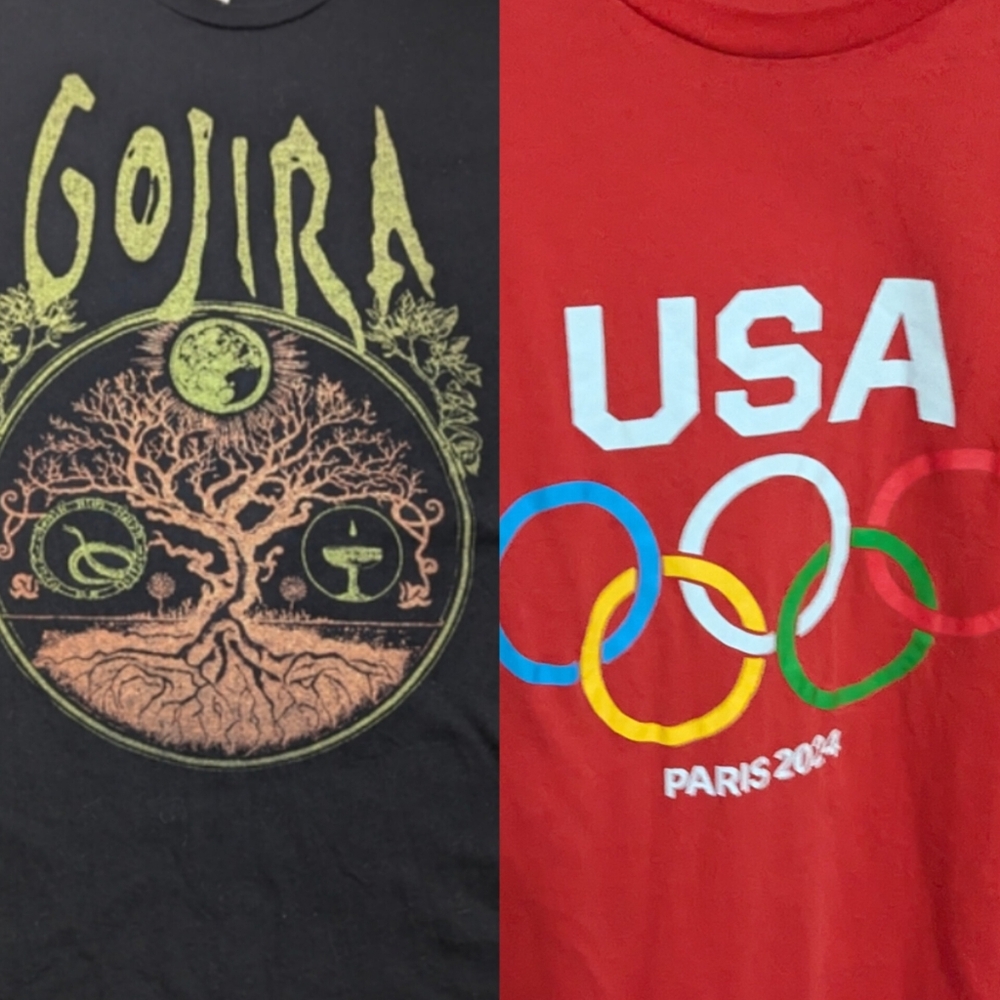 Gojira - Ooened France 2024 Olympics Heavy Metal Band Tee Size XL